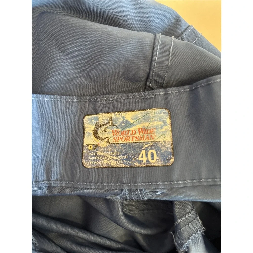 World‎ Wide Sportsman Shorts Mens Size 40 Blue Lightweight Cargo Fishing Outdoor